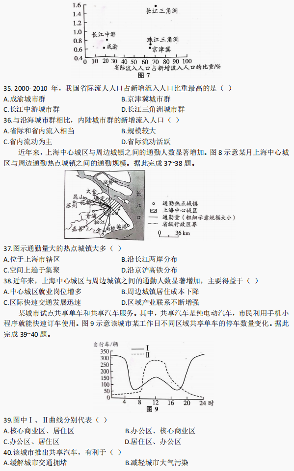 湖南省2021年成人高等学校招生全国统一考试专升本历史地理真题及答案解析(图7)