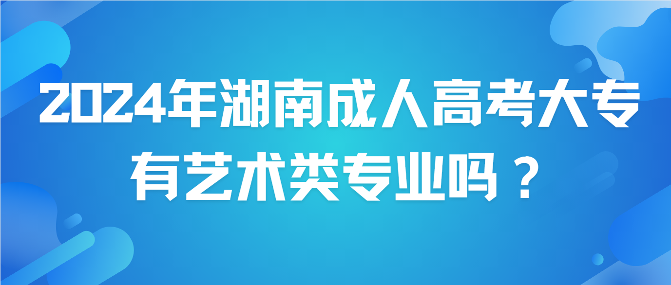 2024年湖南成人高考大专有艺术类专业吗？(图3)